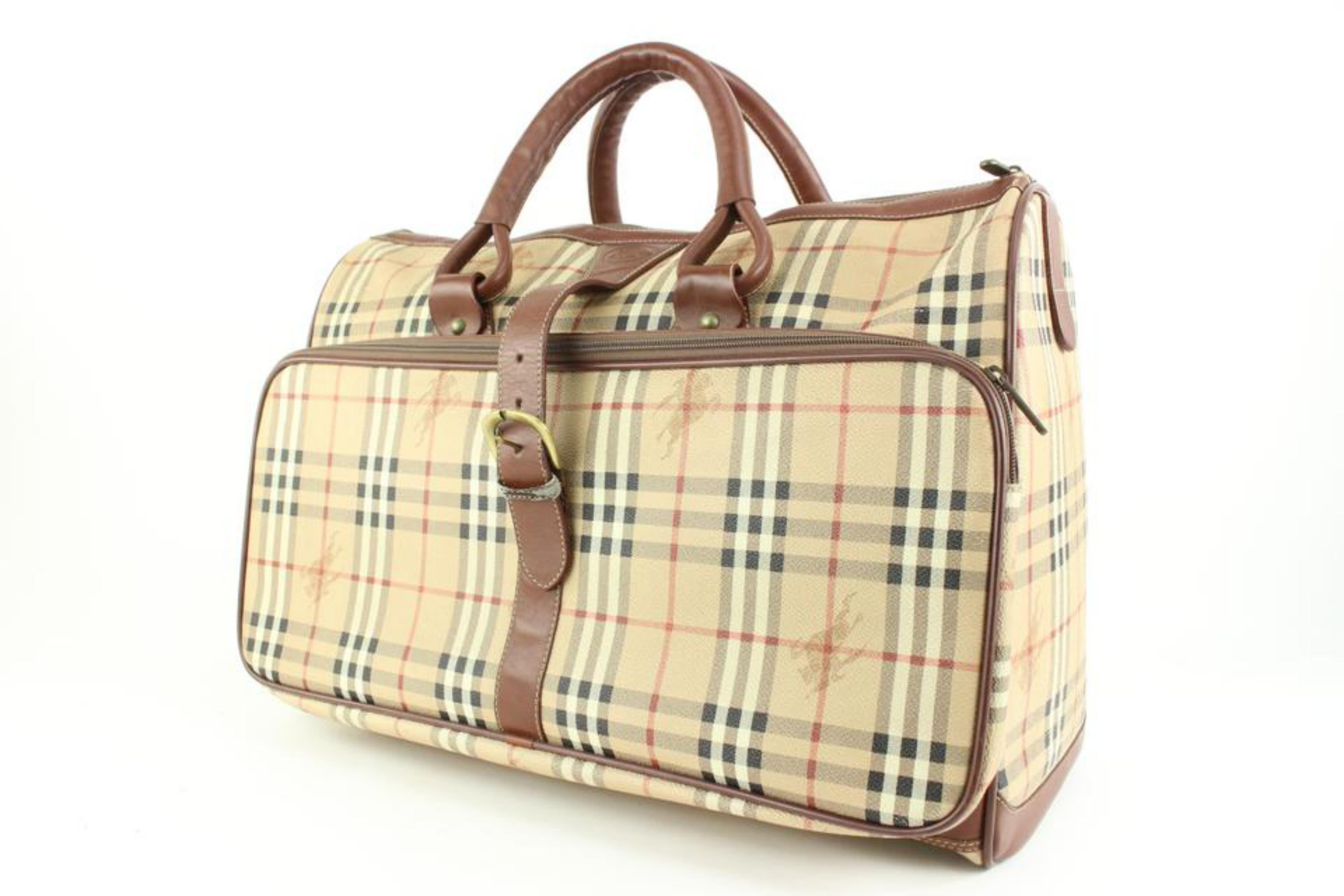 Burberry Beige Nova Check Travel Duffle Bag 113b54
Made In: Italy
Measurements: Length:  20