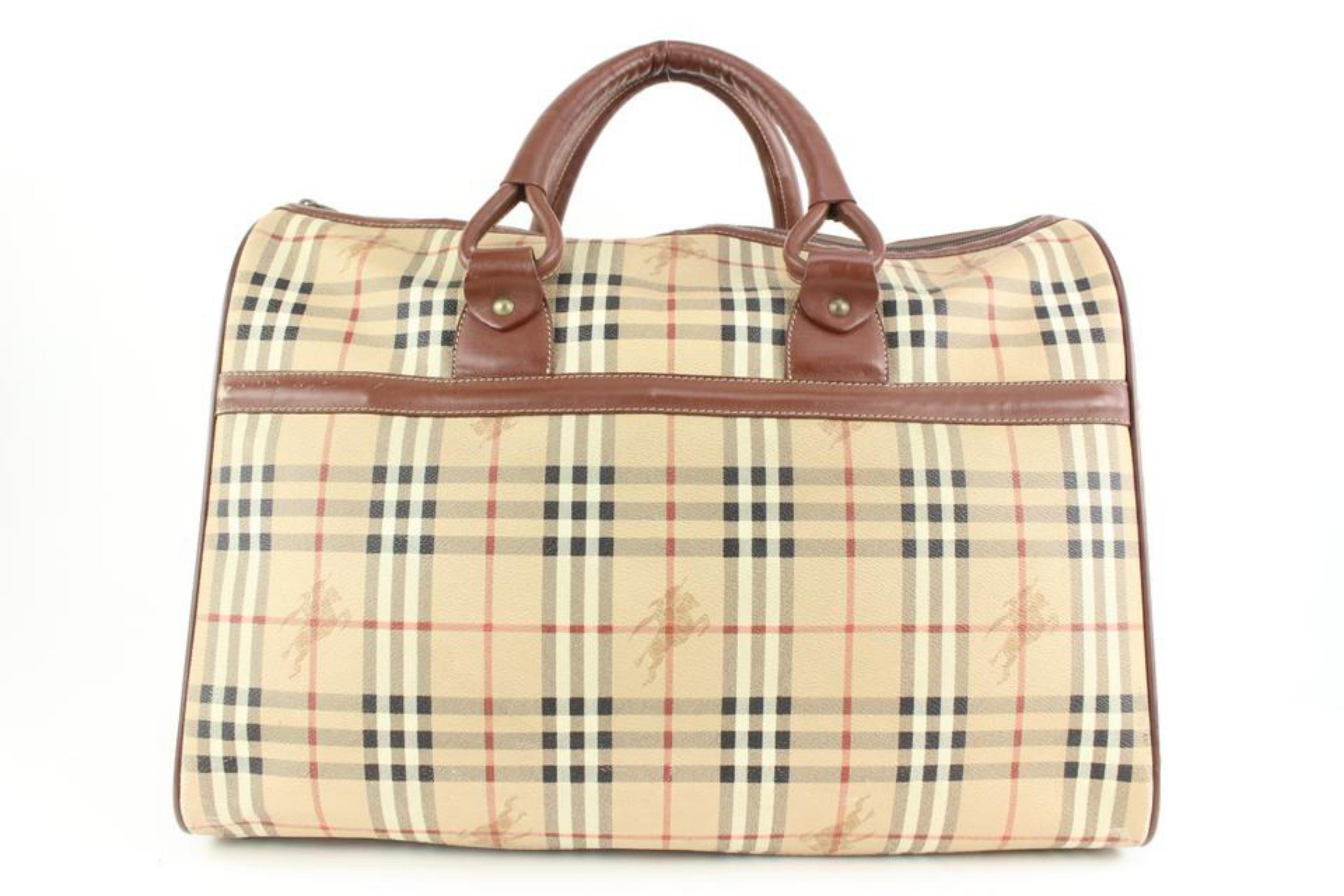 Burberry Beige Nova Check Travel Duffle Bag 113b54 1