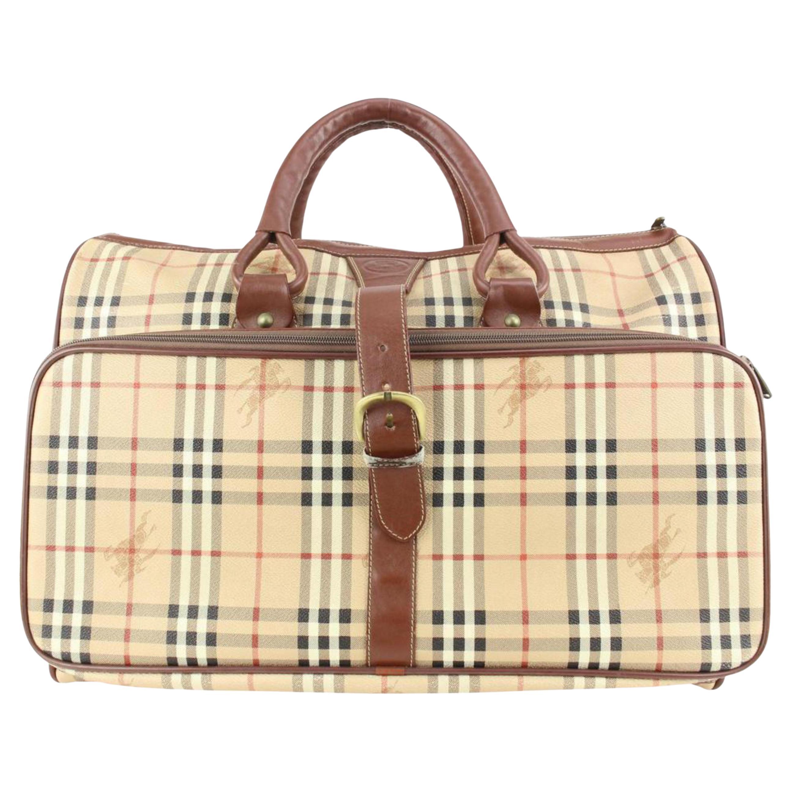 Burberry Beige Nova Check Travel Duffle Bag 113b54