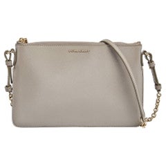 Used Burberry Beige Patent Leather Crossbody Bag