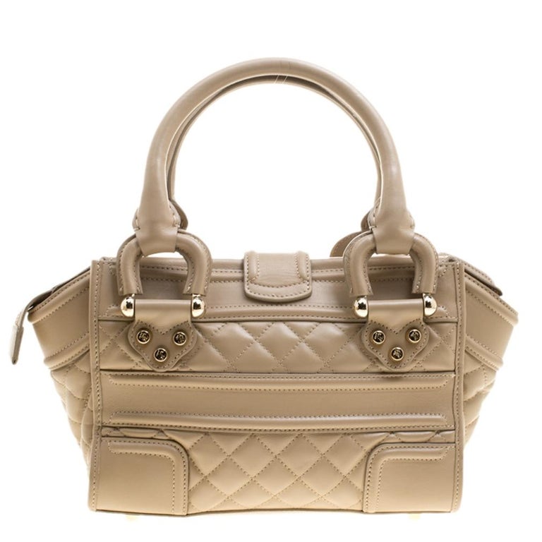 Burberry Beige Quilted Leather Mini Manor Satchel at 1stDibs | burberry  manor bag