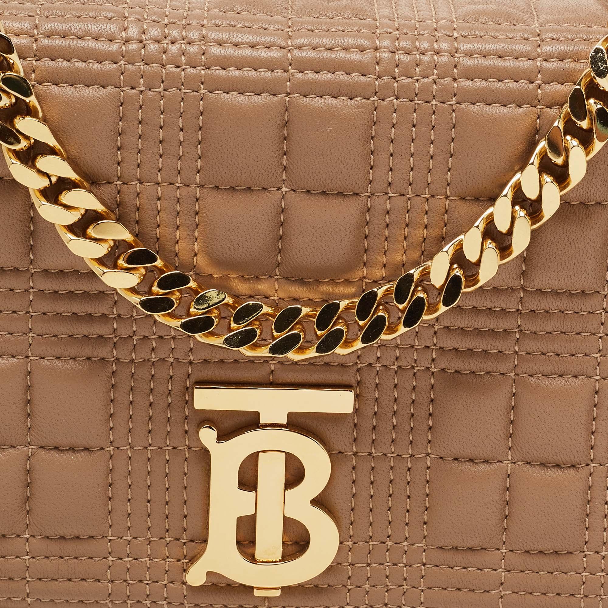 Burberry Beige Quilted Leather Small Lola Shoulder Bag 9