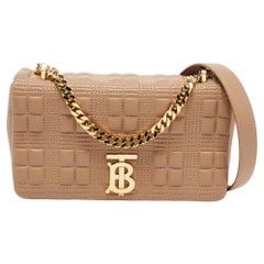 Burberry Beige Quilted Leather Small Lola Shoulder Bag