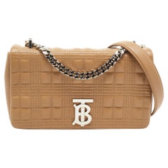 Burberry Beige Quilted Leather Small Lola Shoulder Bag