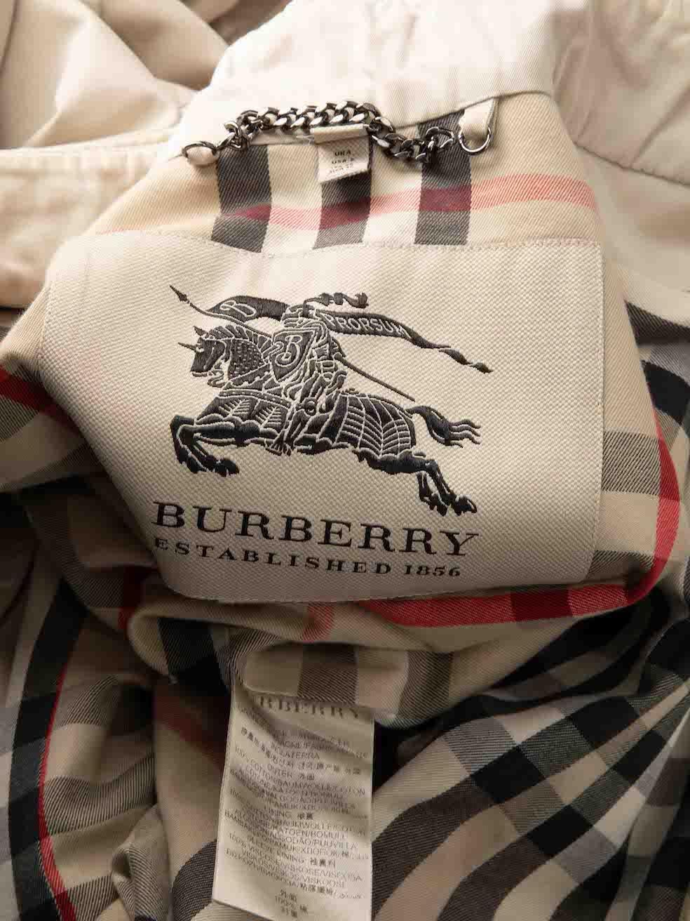 Burberry Beige Sandringham Mid-Length Trench Coat Size XXS 2