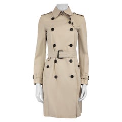 Burberry Beige Sandringham Mid-Length Trench Coat Size XXS