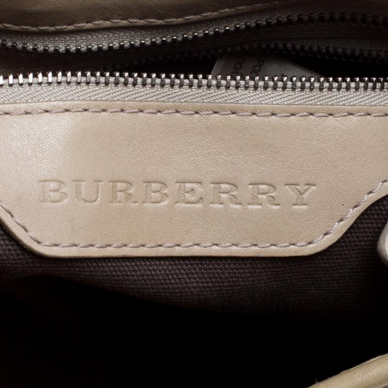 Burberry Beige Smoke Check PVC and Leather Crossbody Bag 6