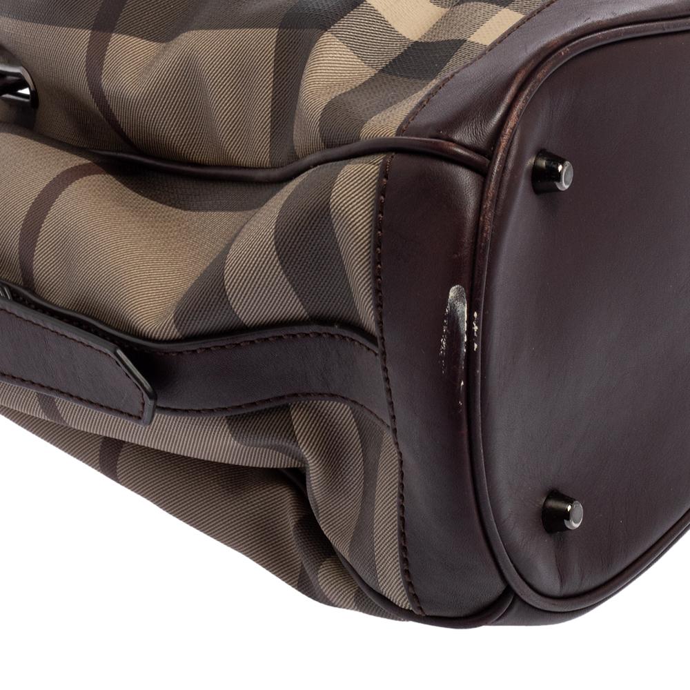 Burberry Beige Geräuchertes Karo PVC und Leder Walden Hobo 2