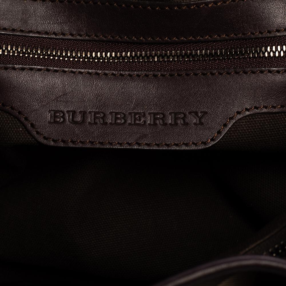 Burberry Beige Geräuchertes Karo PVC und Leder Walden Hobo 4