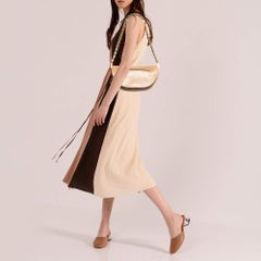 Borsa Olympia piccola in pelle morbida beige di Burberry