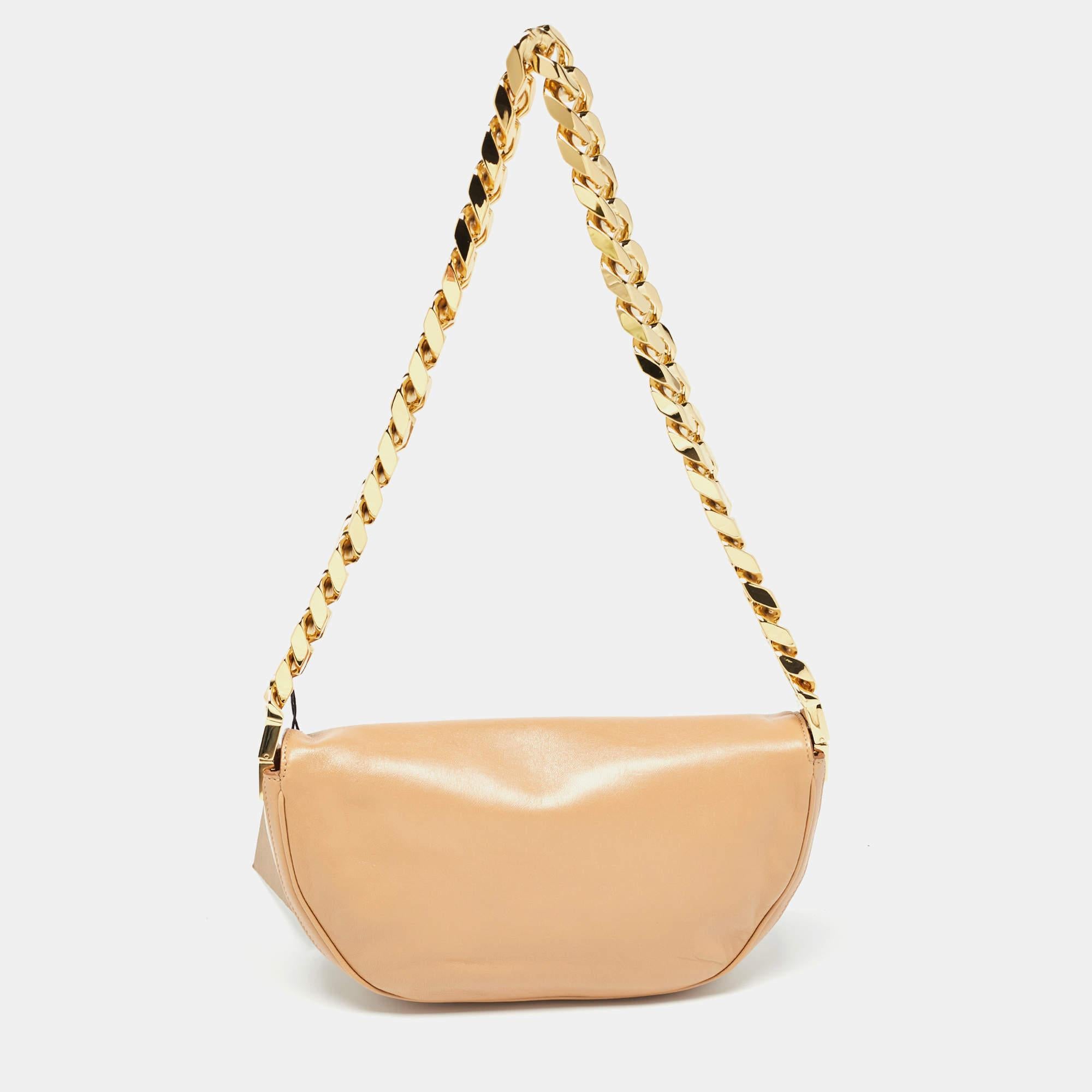 Women's Burberry Beige Soft Leather Small Olympia Bag