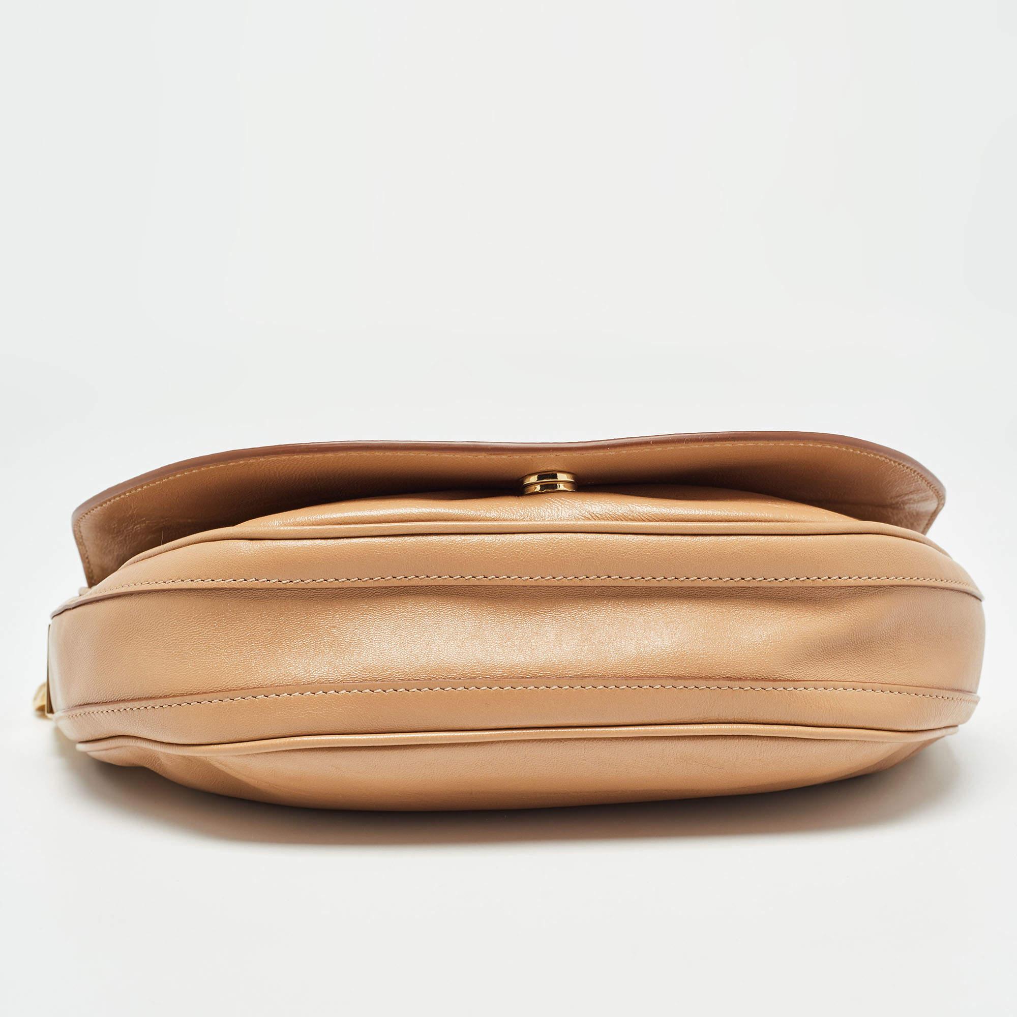 Burberry Beige Soft Leather Small Olympia Bag 3