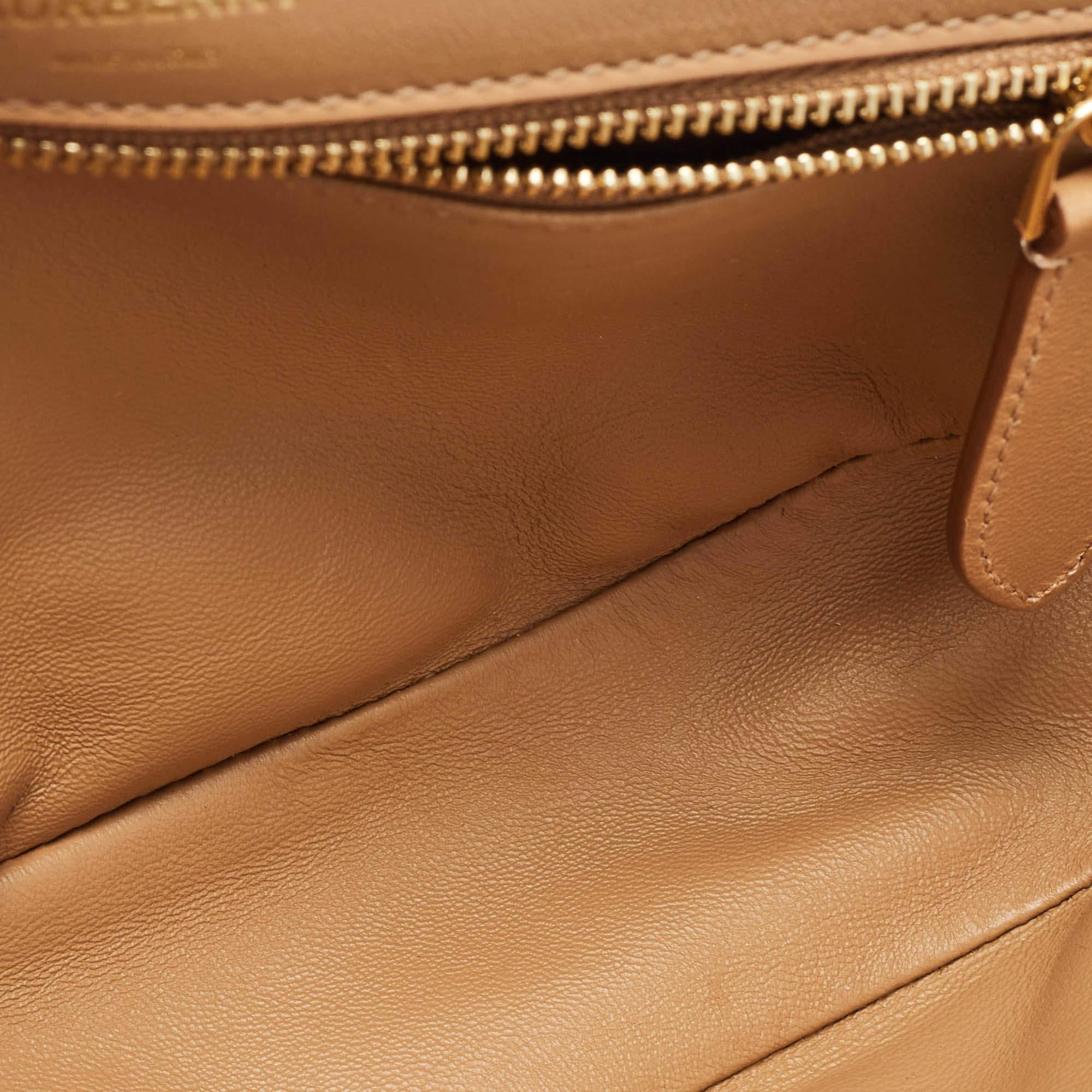 Burberry Beige Soft Leather Small Olympia Bag 4