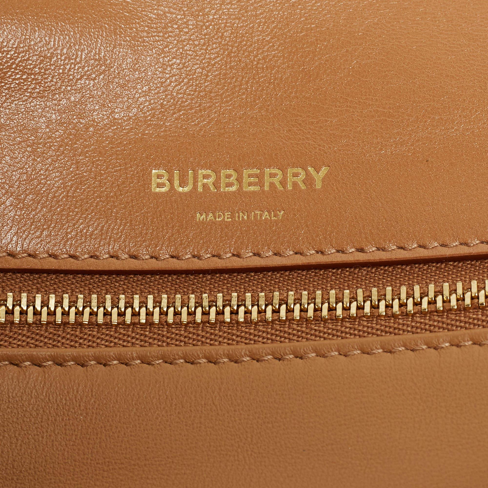 Burberry Beige Soft Leather Small Olympia Shoulder Bag For Sale 4