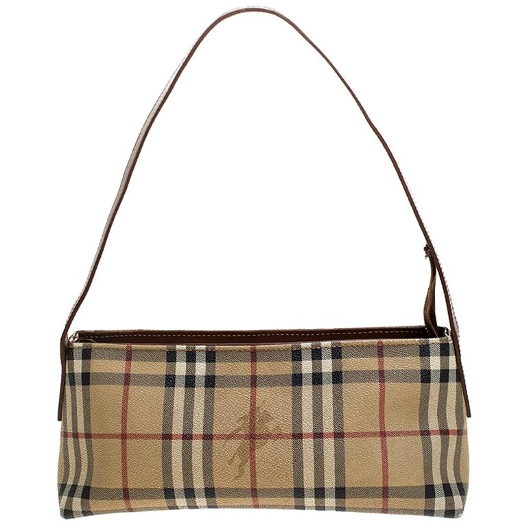 Large messenger bag in tartan canevas Burberry For Sale at 1stDibs