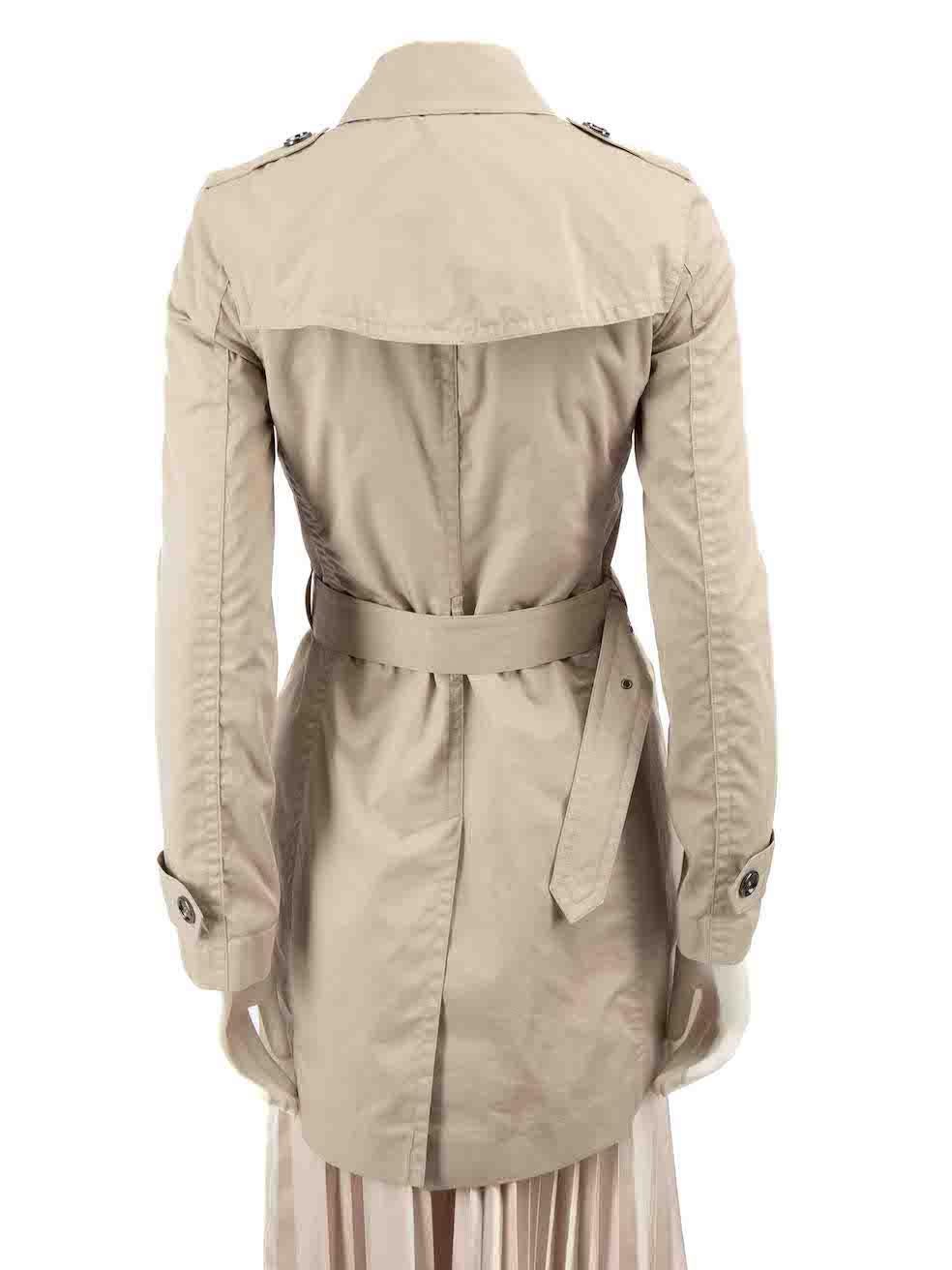 Burberry Beige Trench Coat with Detachable Lining Size XS In Excellent Condition For Sale In London, GB