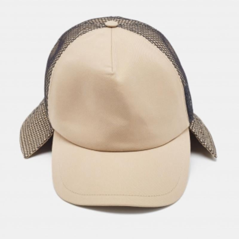 Burberry Beige Trucker Ricostruito Cotone Baseball Cap L In condizioni buone in vendita a Dubai, Al Qouz 2