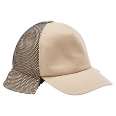 Used Burberry Beige Trucker Reconstructed Cotton Baseball Cap L