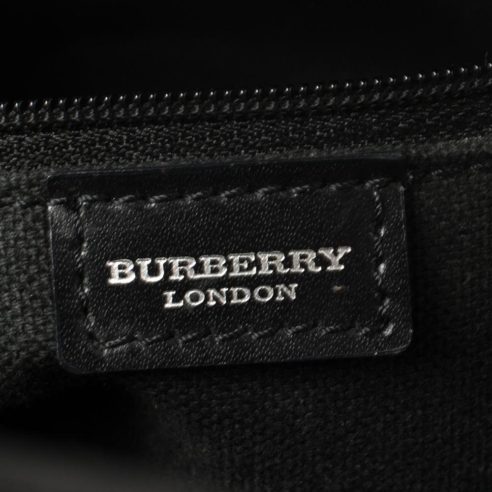 Burberry Beige Vintage Check PVC und Leder Tote 4