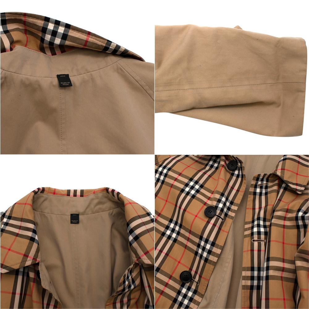 Burberry Beige/Vintage Check Reversible Single Breasted Trench Coat  - EU46 For Sale 1