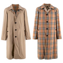 Burberry Beige/Vintage Check Reversible Single Breasted Trench Coat  - EU46