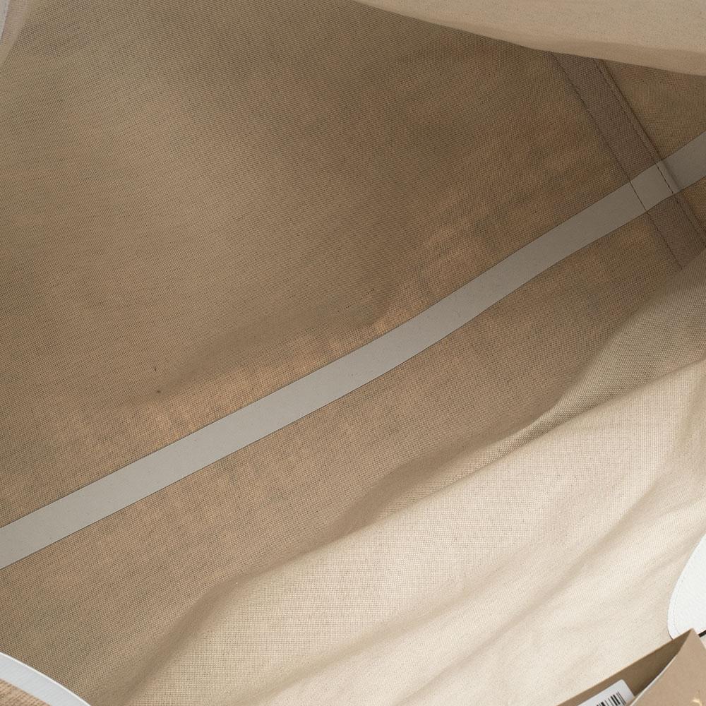 Burberry Tote beige/bianco in iuta e pelle per tutti i giganti 6