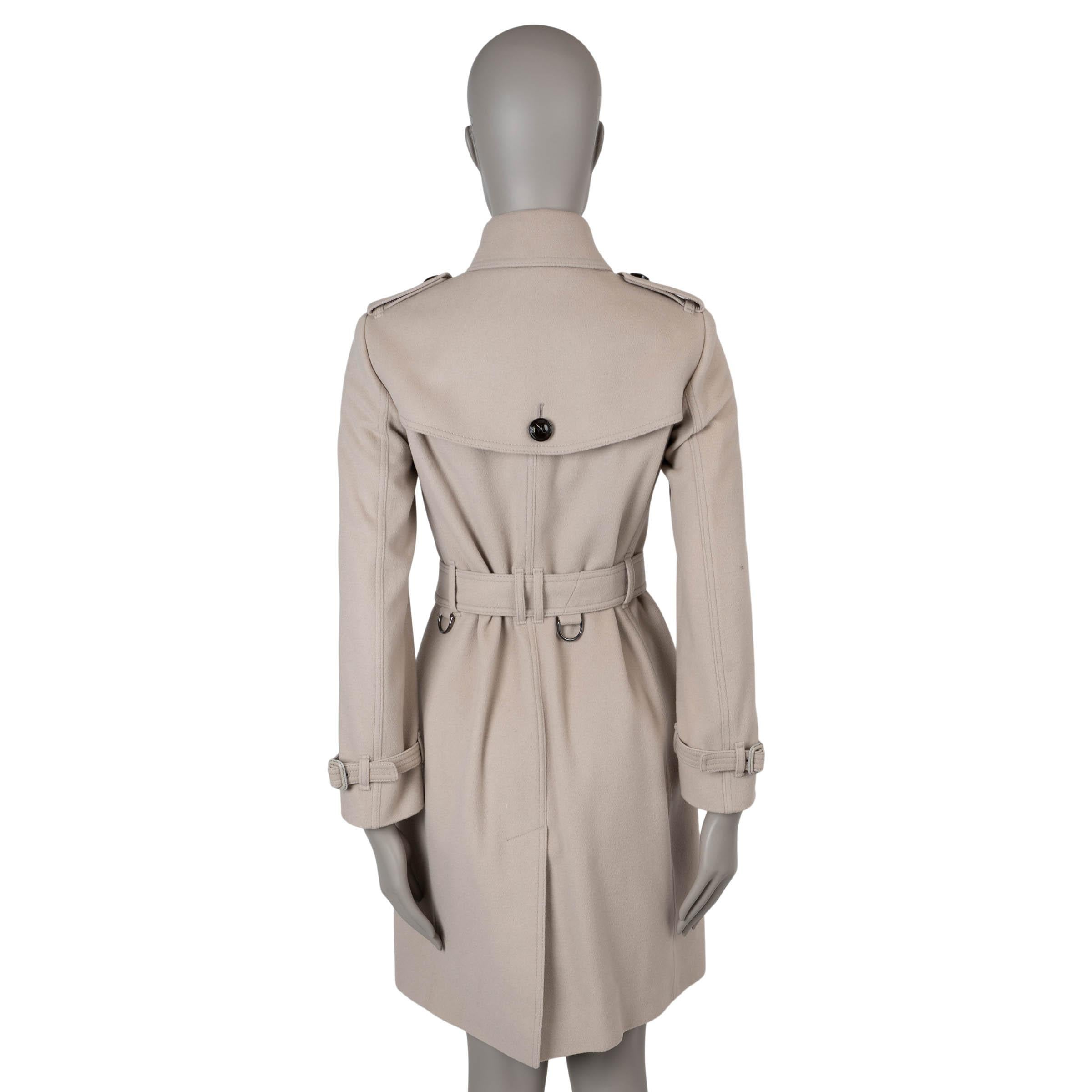 BURBERRY beige Wolle Kaschmir KENSINGTON TRENCH Mantel Jacke 6 XS (Beige) im Angebot