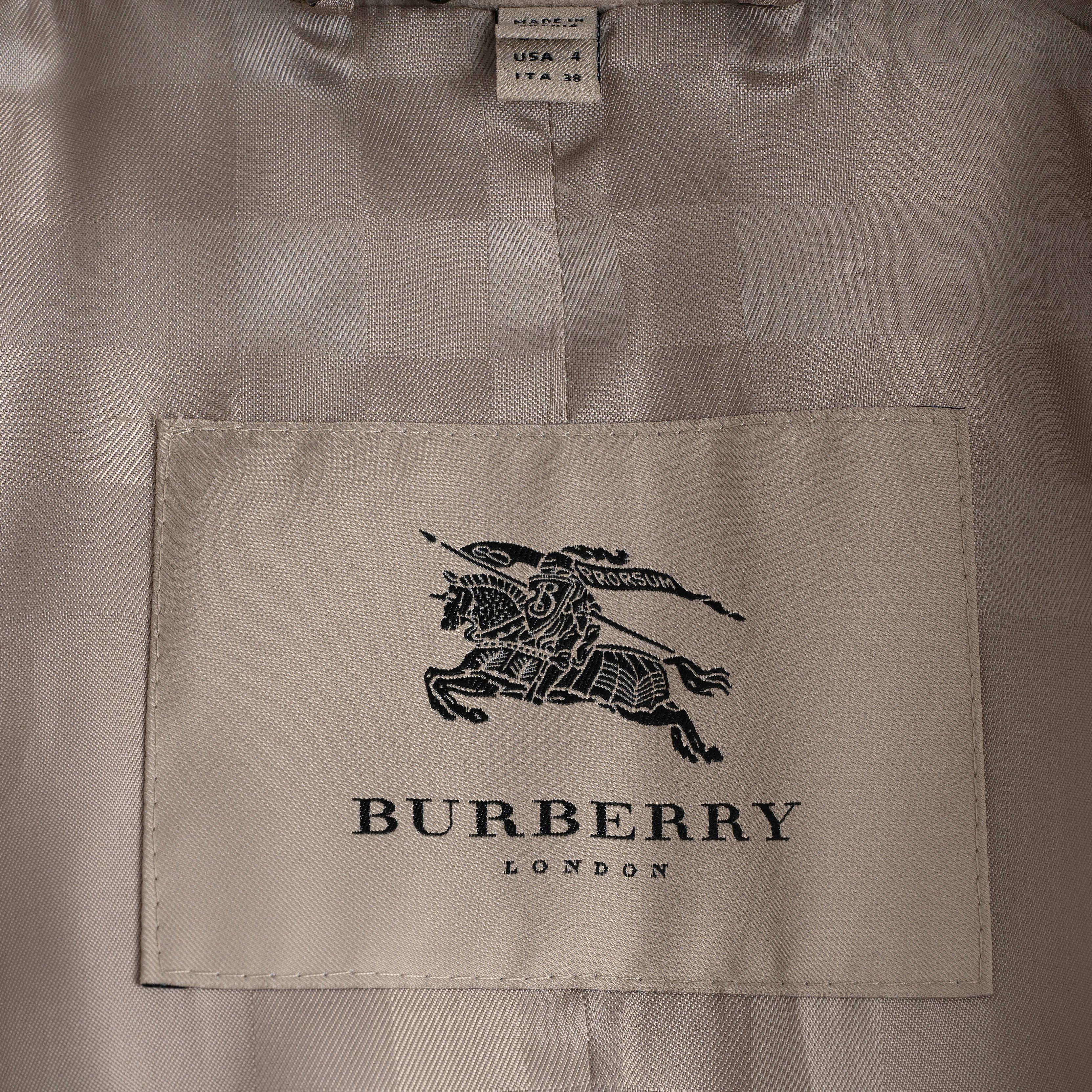 BURBERRY beige Wolle Kaschmir KENSINGTON TRENCH Mantel Jacke 6 XS im Angebot 3
