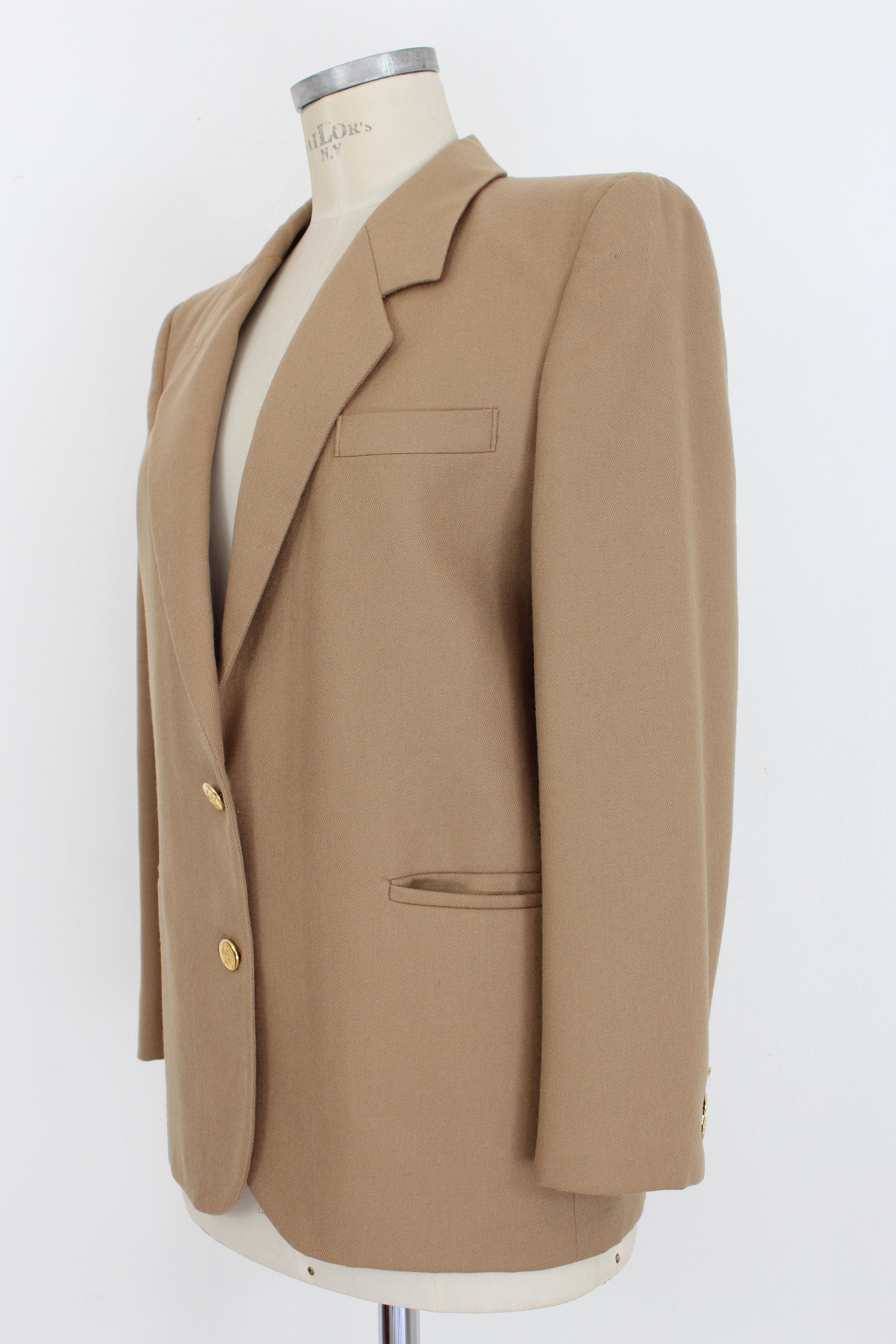 Burberry Beige Wool Classic Jacket 1