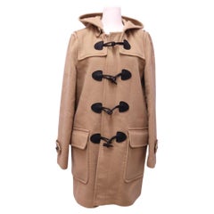Burberry - Duffle-coat à capuche en laine beige - EU 42