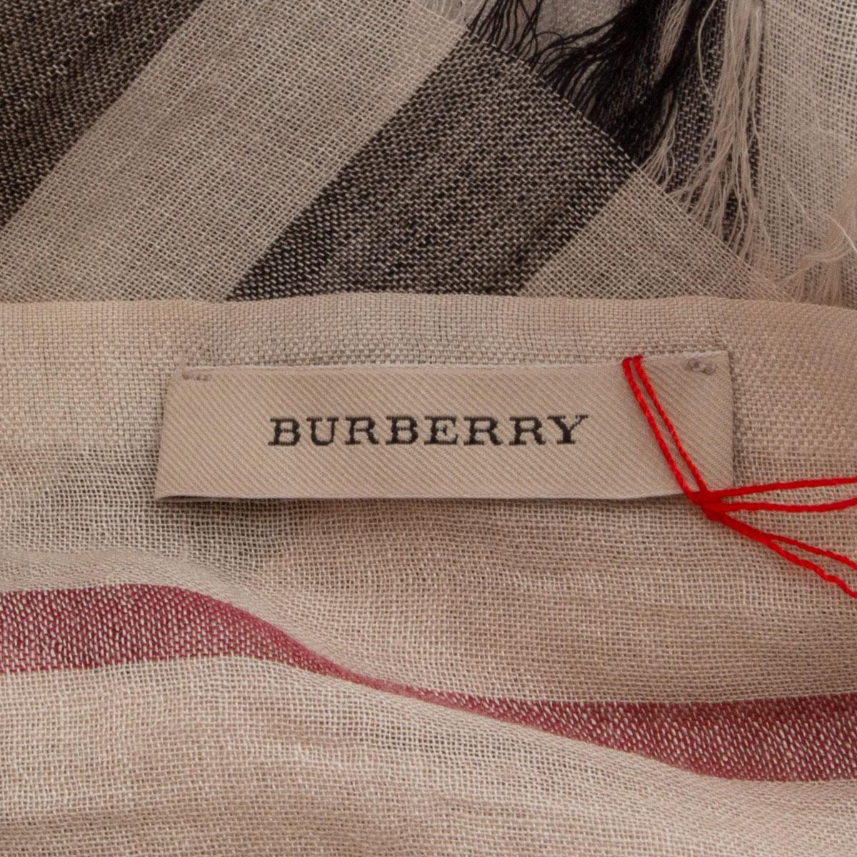 authentic burberry silk scarf