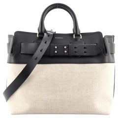 Burberry Tote aus Segeltuch und Leder Medium mit Gürtel
