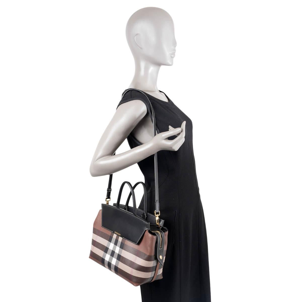 BURBERRY Birch brown check & leather MEDIUM CATHERINE Shoulder Bag For Sale 4