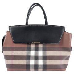 BURBERRY Sac à bandoulière MEDIUM CATHERINE en cuir et carreaux Brown