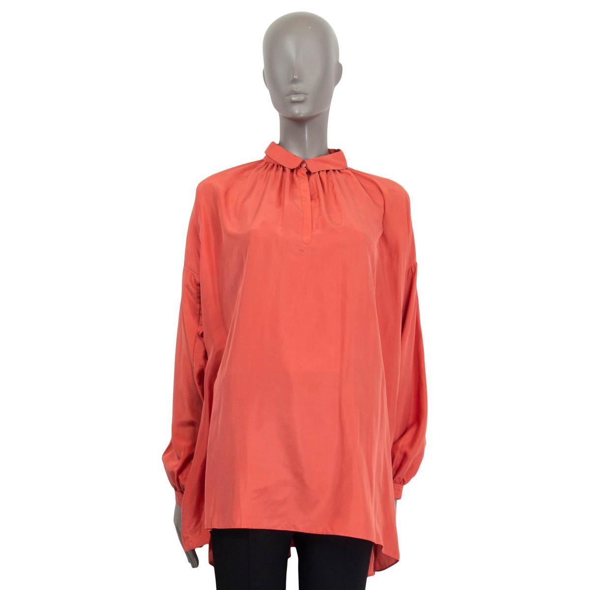 h&m oversized tie neck blouse