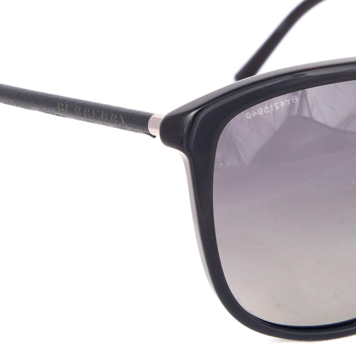 Noir BURBERRY acétate noir Lunettes de soleil CAT-EYE Lentille dégradée B 4118-Q en vente