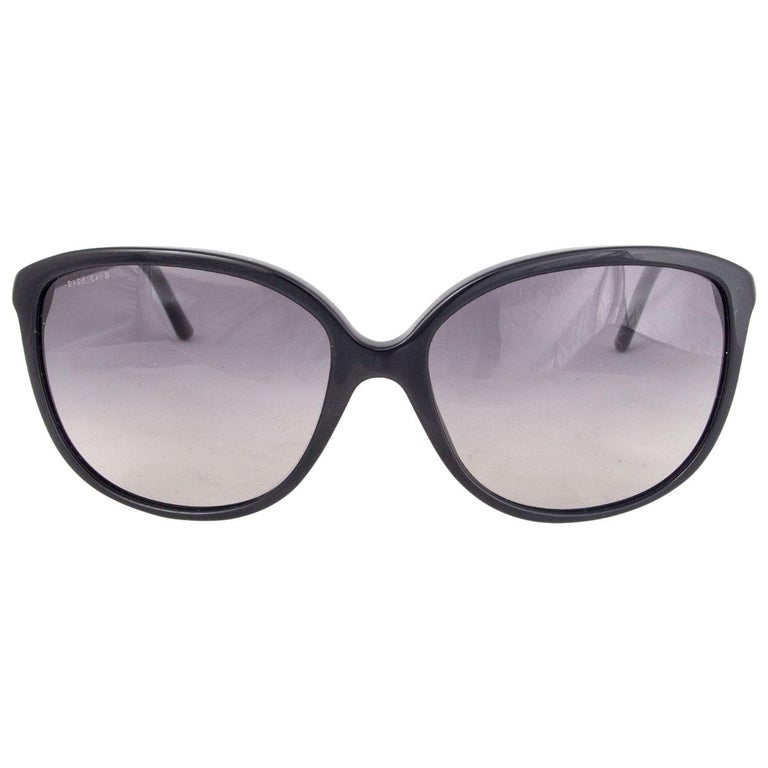 BURBERRY black acetate CAT-EYE Sunglasses Gradient Lens B 