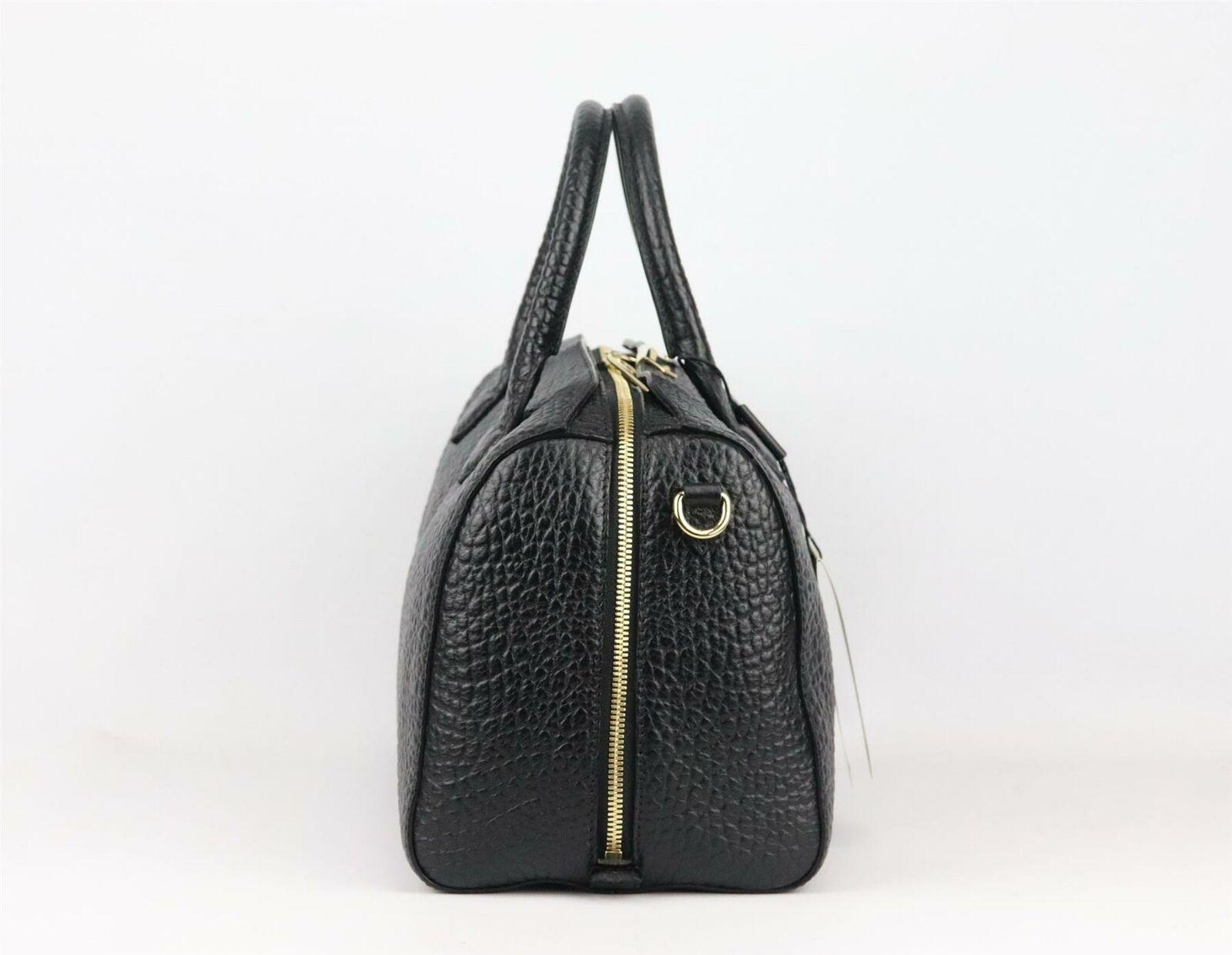 Burberry Borsa Tote media in pelle testurizzata Alchester nera 1