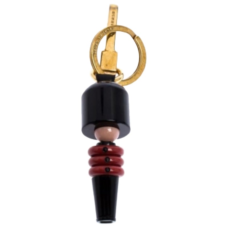 Burberry Black and Red Royal Guard Gold Tone Bag Charm