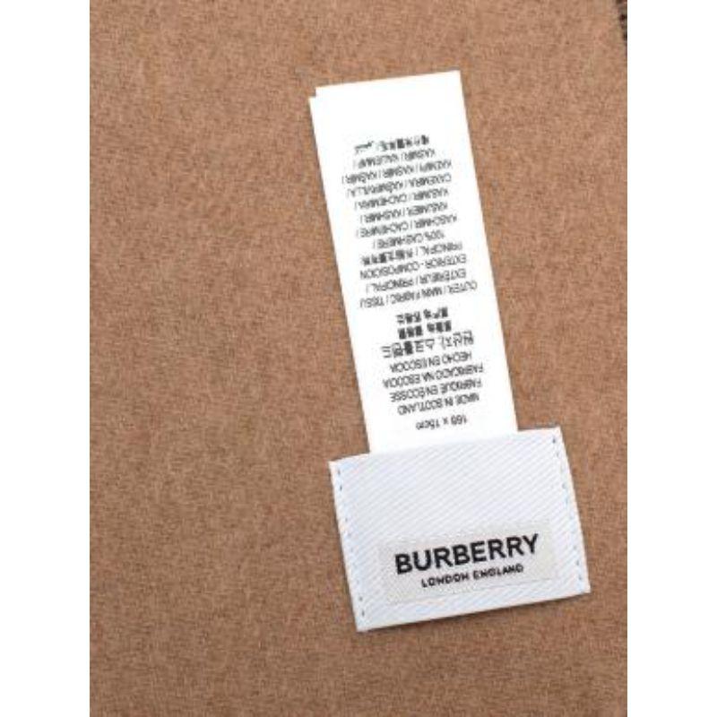 Burberry Black & Beige Cashmere Scarf For Sale 6