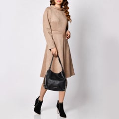 Tote Canterbury piccola in tela e pelle Burberry Nero/Beige House Check