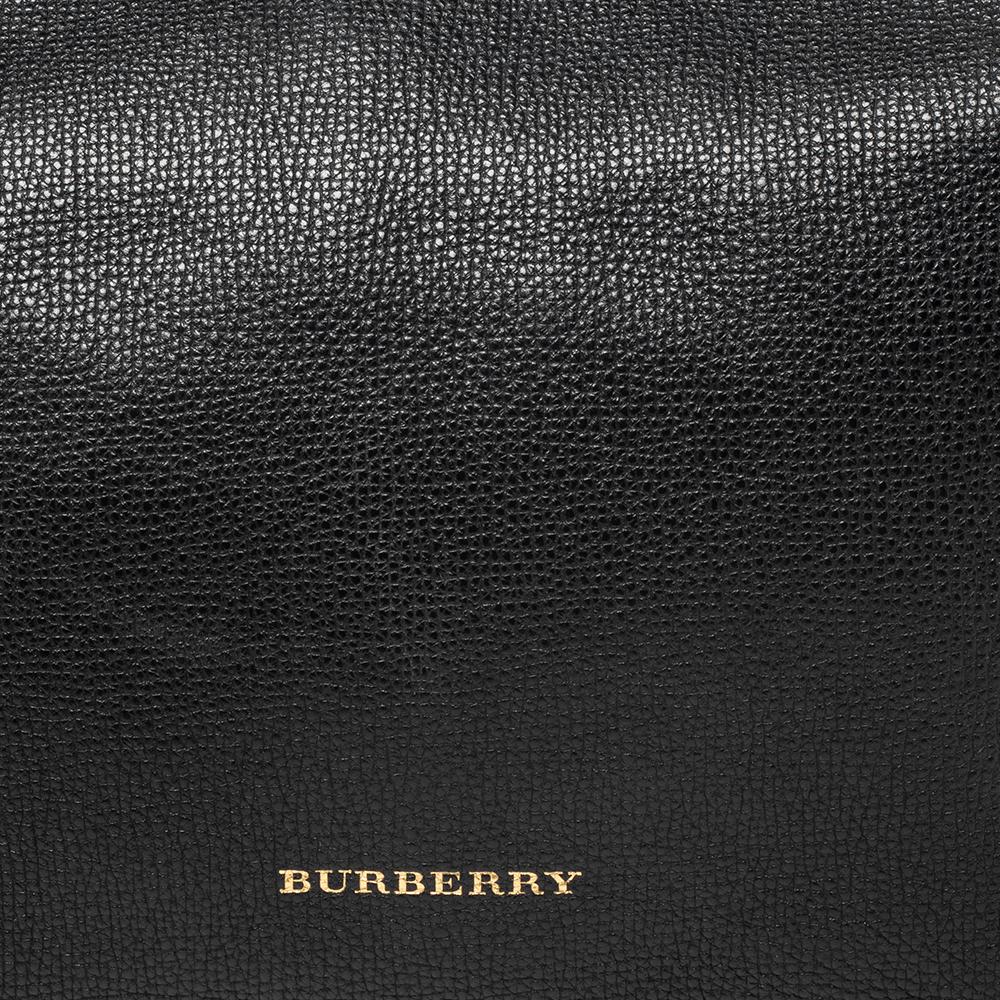 Burberry Black/Beige House Check Canvas and Leather Small Canterbury Tote 1