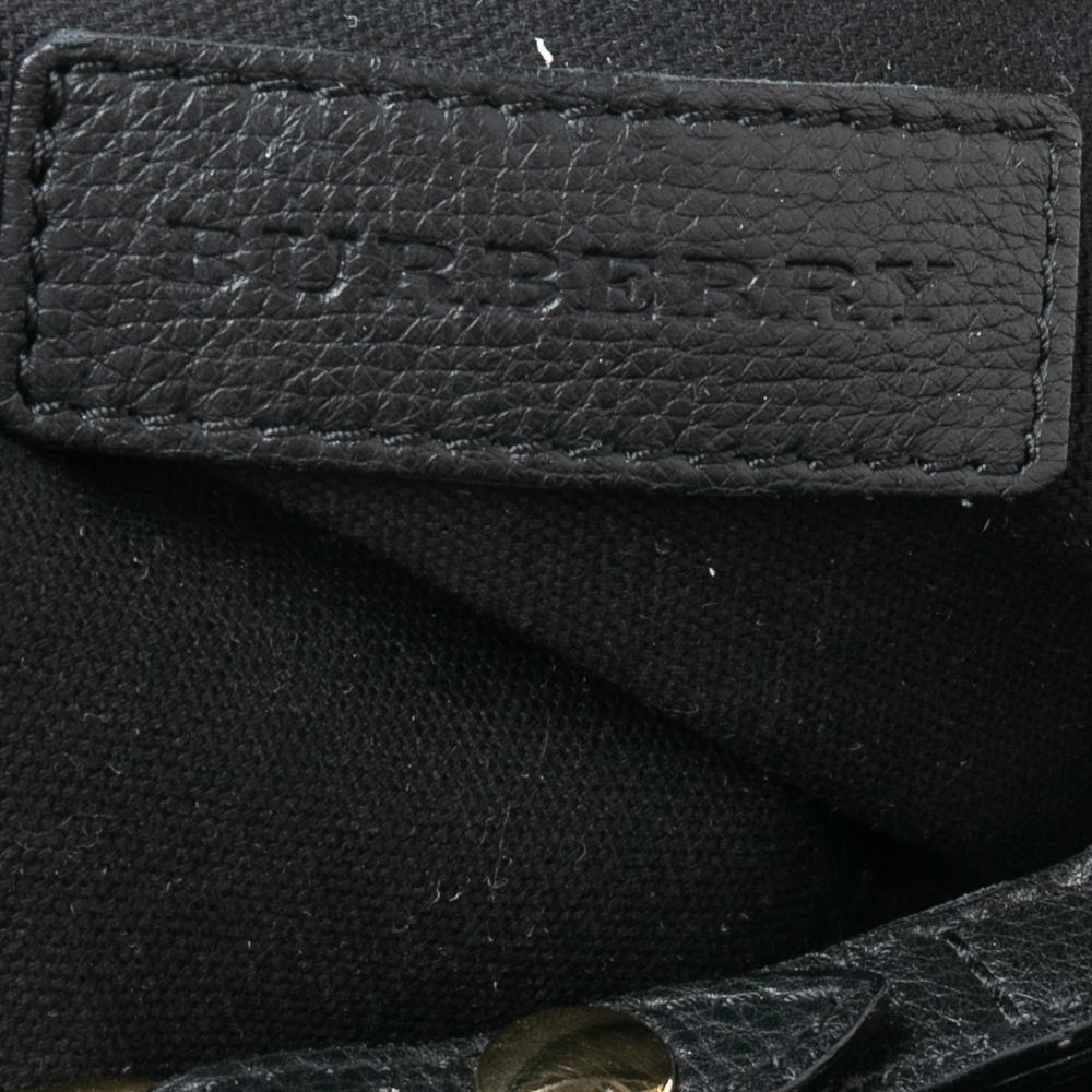 Burberry Black/Beige House Check Canvas and Leather Small Canterbury Tote 3