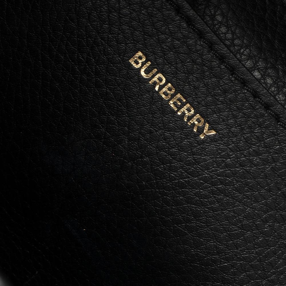 Burberry Black/Beige Leather Baby Marais Belt Tote 4