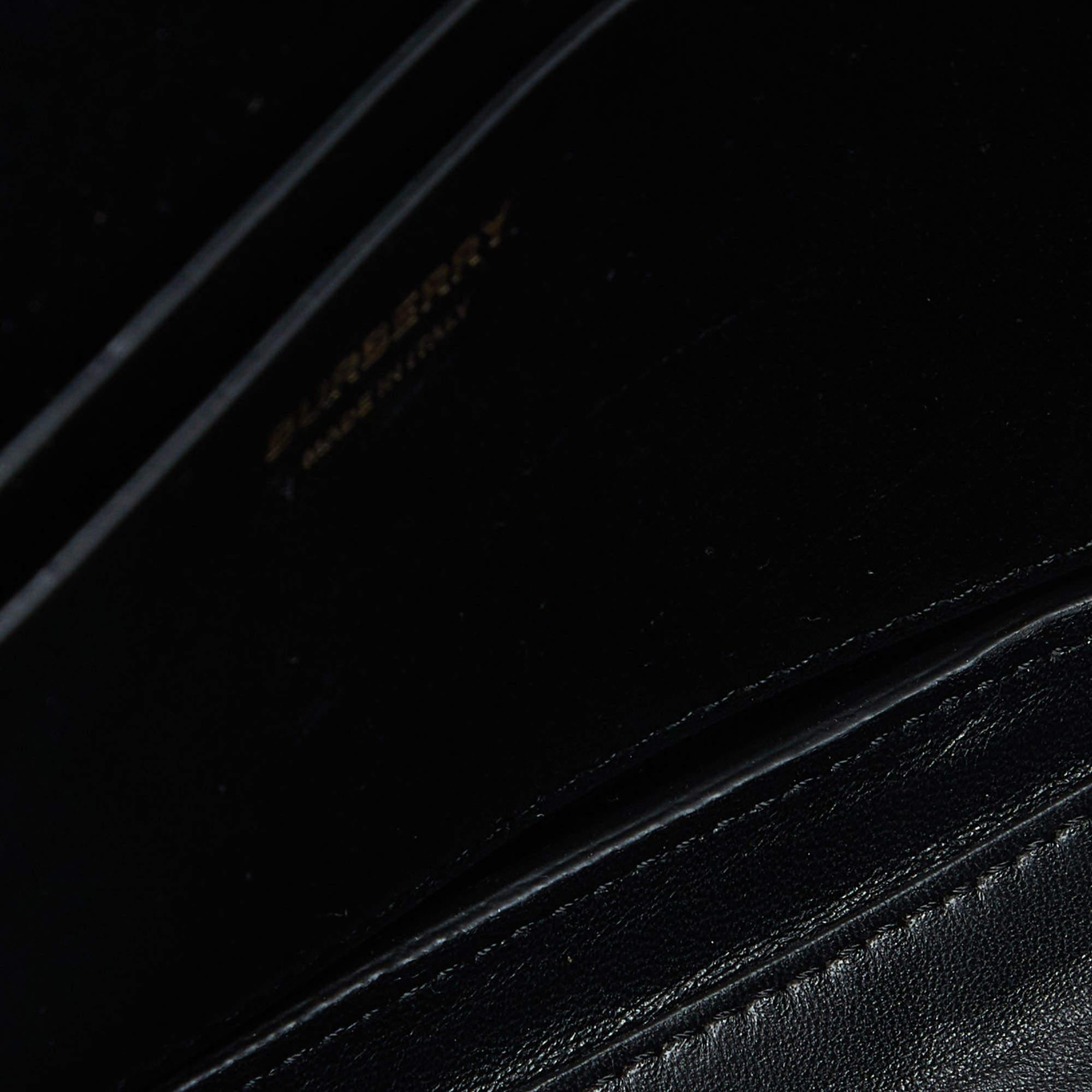 Burberry Black/Beige Leopard Print Leather Small Grace Crossbody Bag For Sale 6