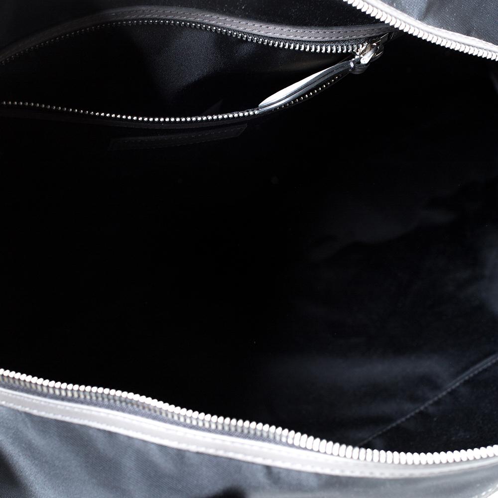 Burberry Black/Beige Nylon Large Kennedy Duffle Bag 3