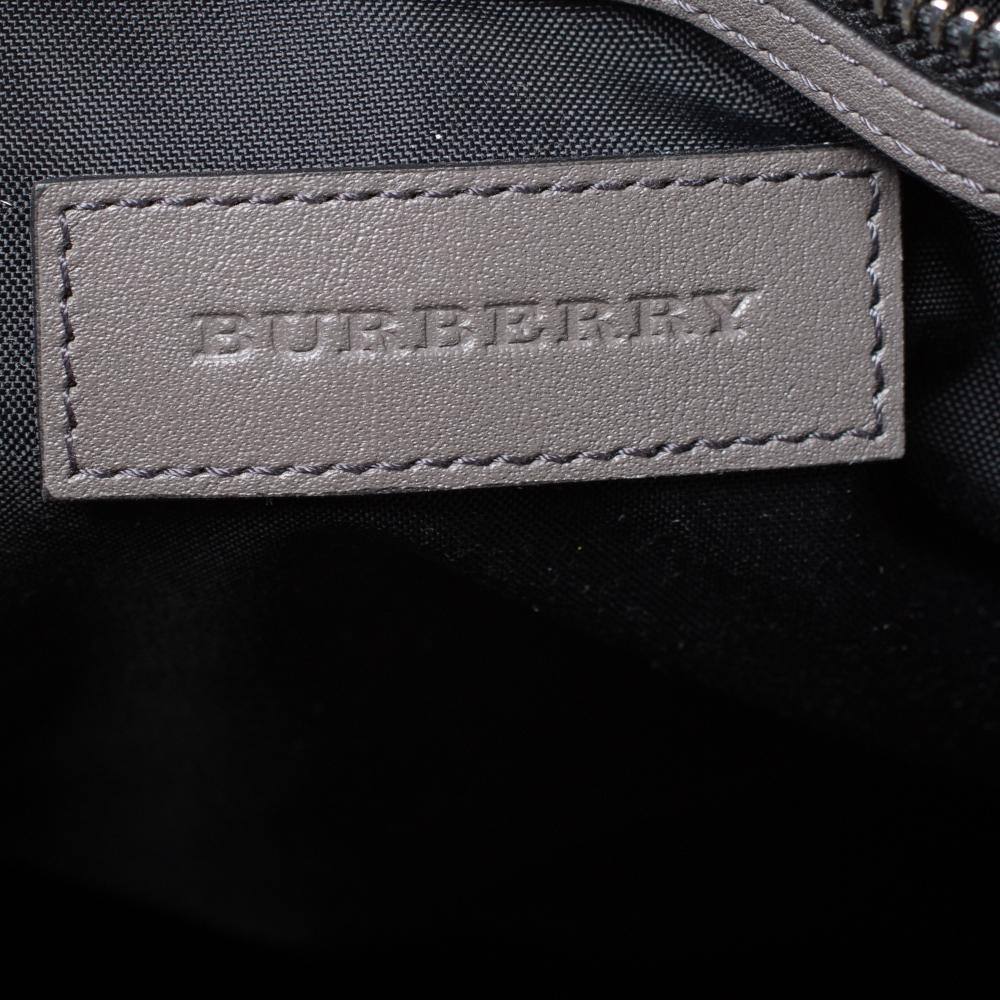 Men's Burberry Black/Beige Nylon Large Kennedy Duffle Bag