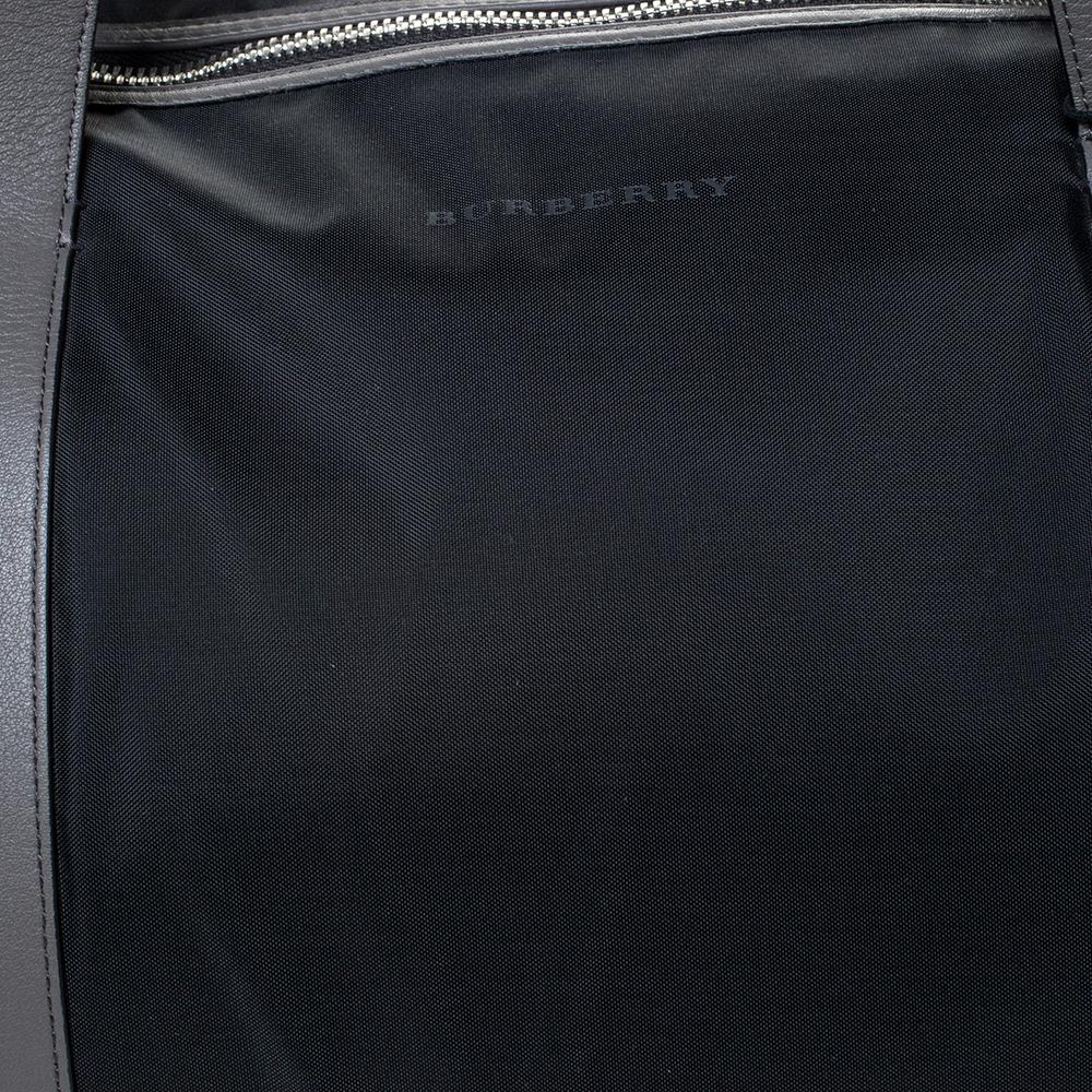 Burberry Black/Beige Nylon Large Kennedy Duffle Bag 1