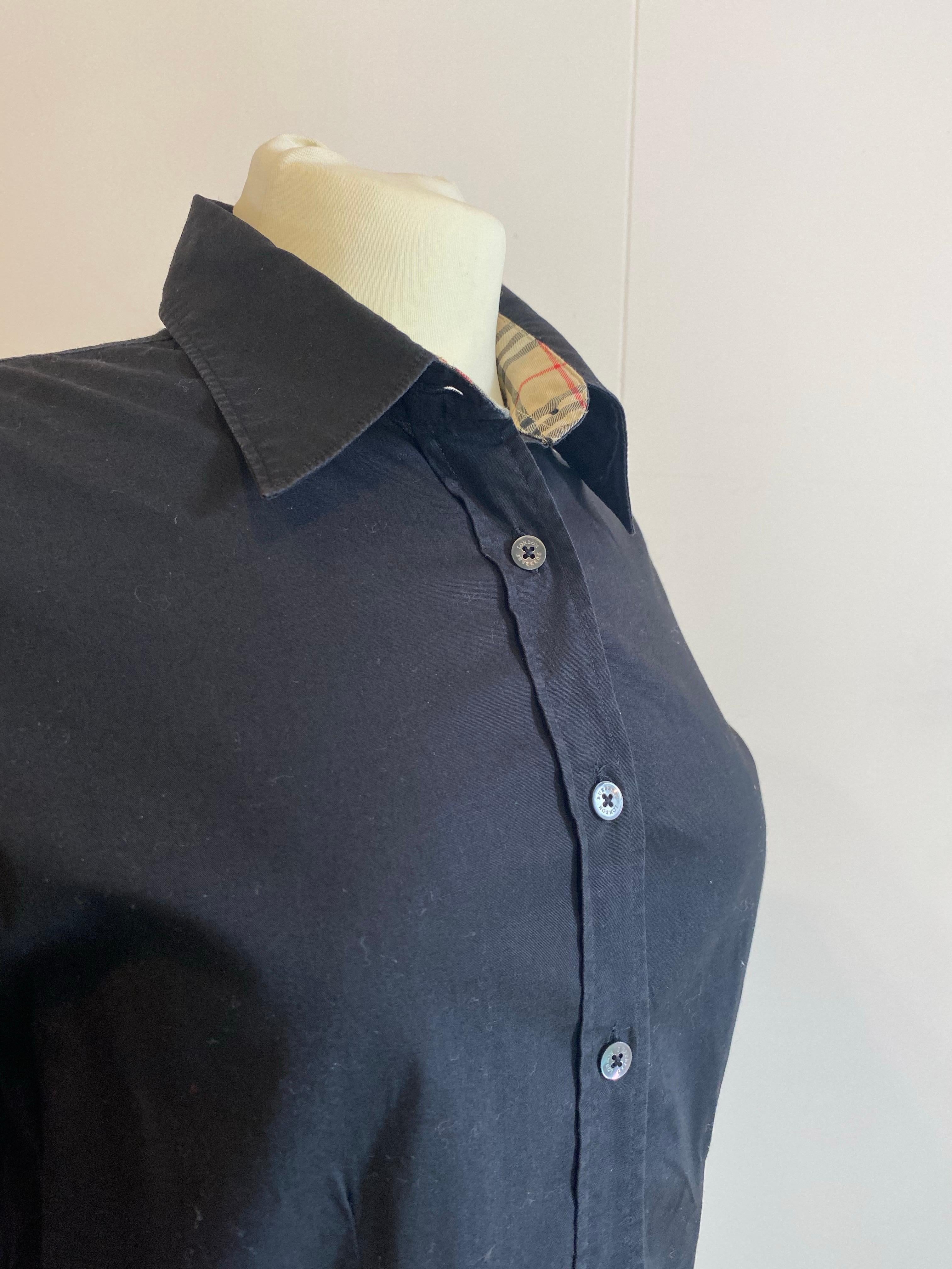 da uomo o donna Camicetta Burberry nera in vendita