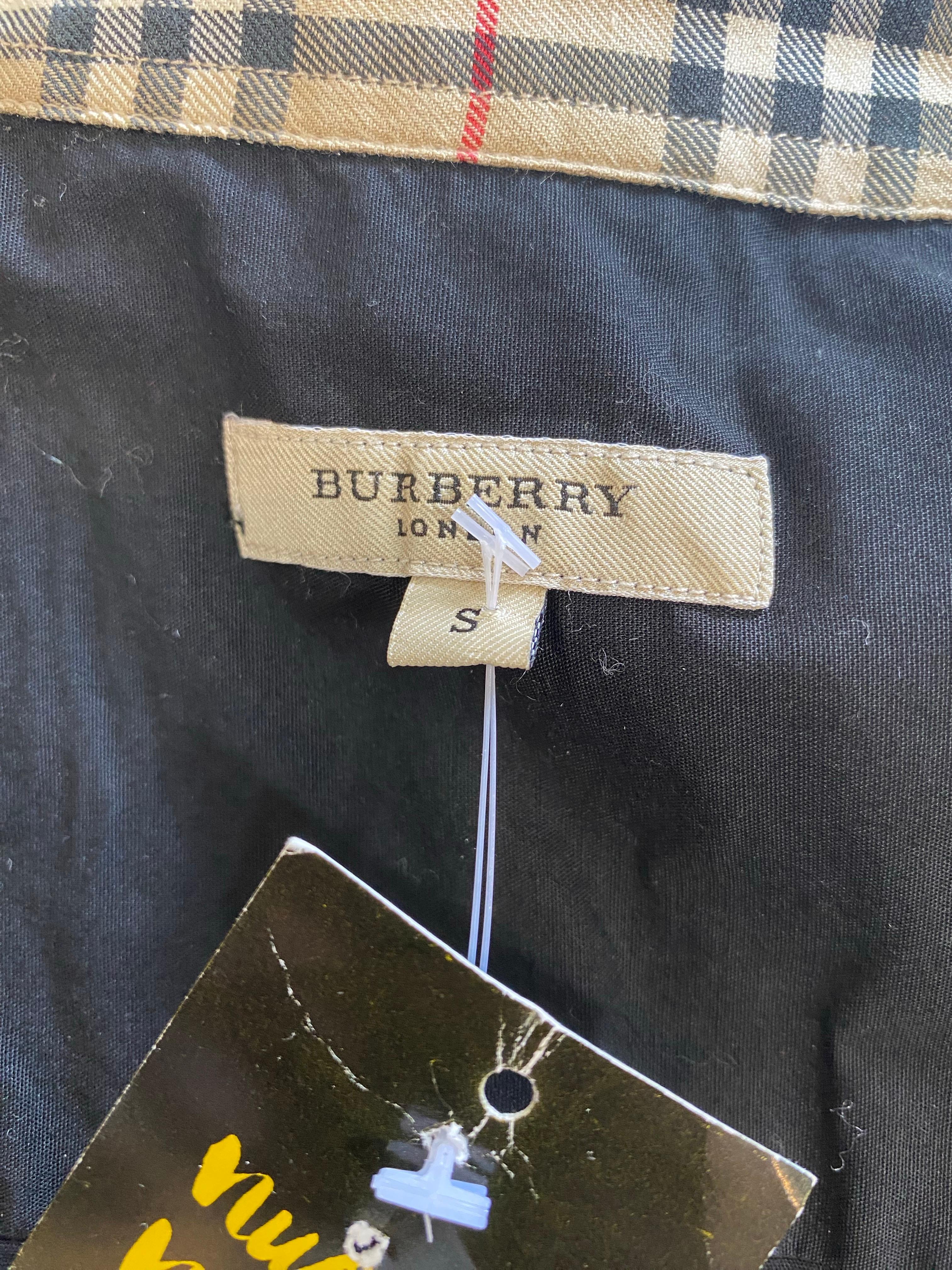 Camicetta Burberry nera in vendita 3